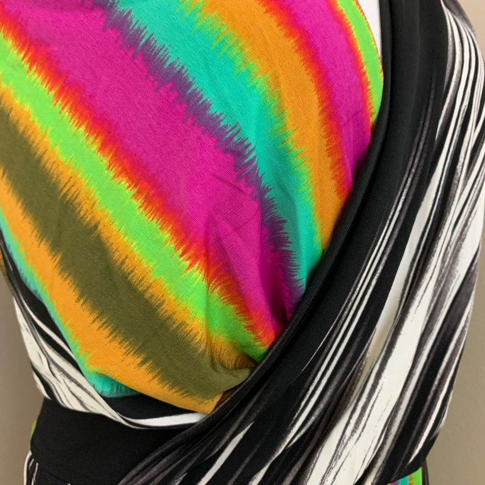 Maggy London rainbow stripe jersey dress 4 - Picture 6 of 6